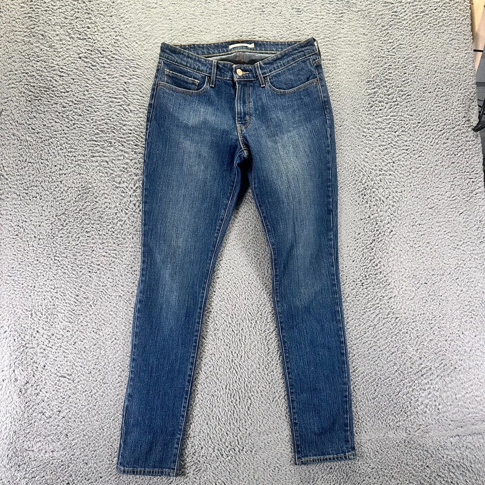 Levi's 711 Jeans Womens 30x31 Blue Cotton Denim Skinny Workwear Faded Stretch